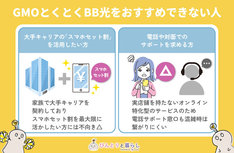 GMOとくとくBB光をおすすめできない人