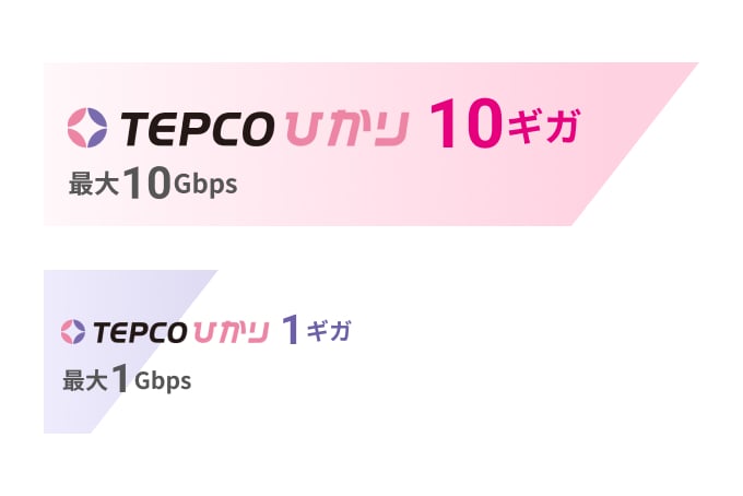 TEPCOひかり10ギガとTEPCOひかり1ギガ比較