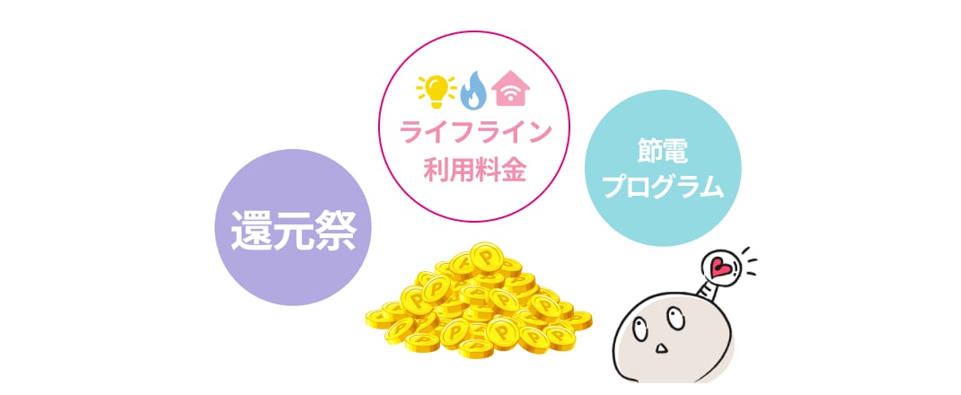 さまざまな方法で貯められる